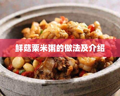 鲜菇粟米粥的做法及介绍