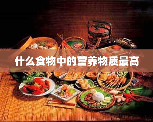 什么食物中的营养物质最高