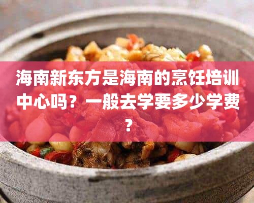 海南新东方是海南的烹饪培训中心吗？一般去学要多少学费？