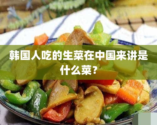 韩国人吃的生菜在中国来讲是什么菜？